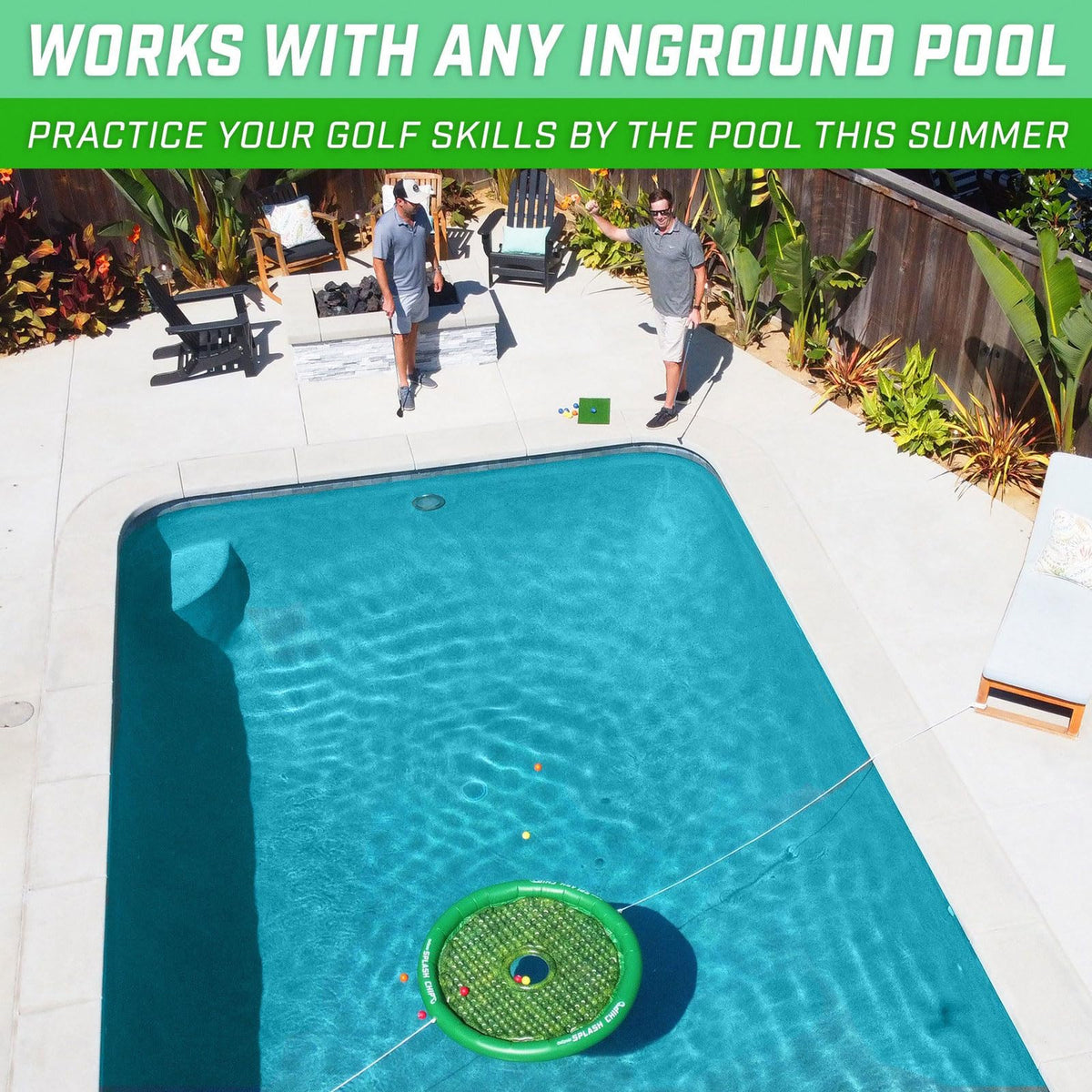 GoSports Splash Chip chipping mat for realistic practice at home.