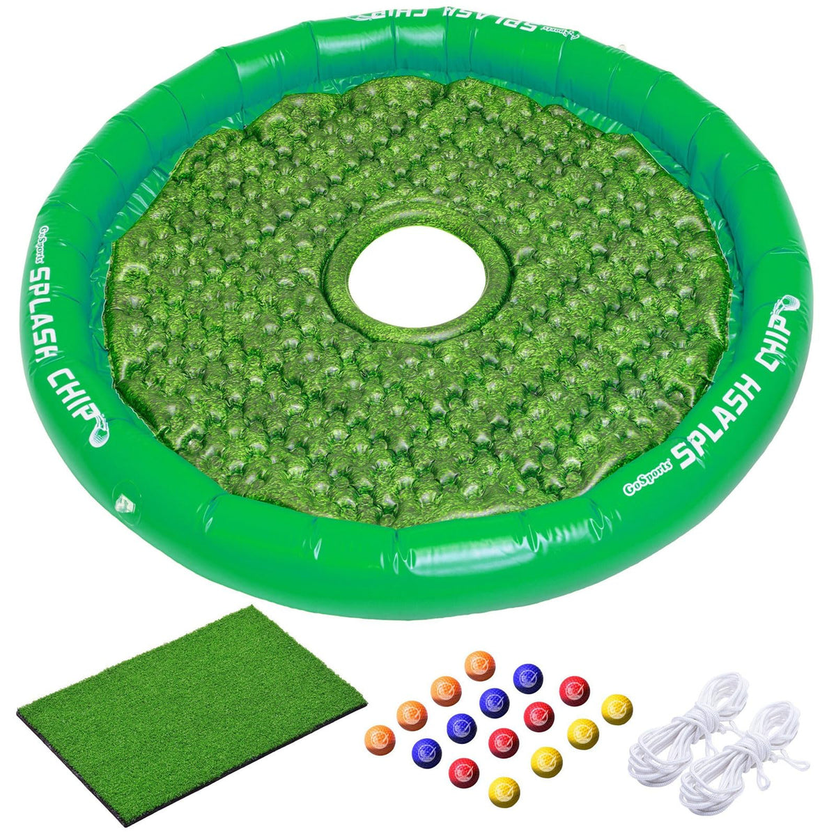 GoSports Splash Chip foam balls for safe pool chipping practice.