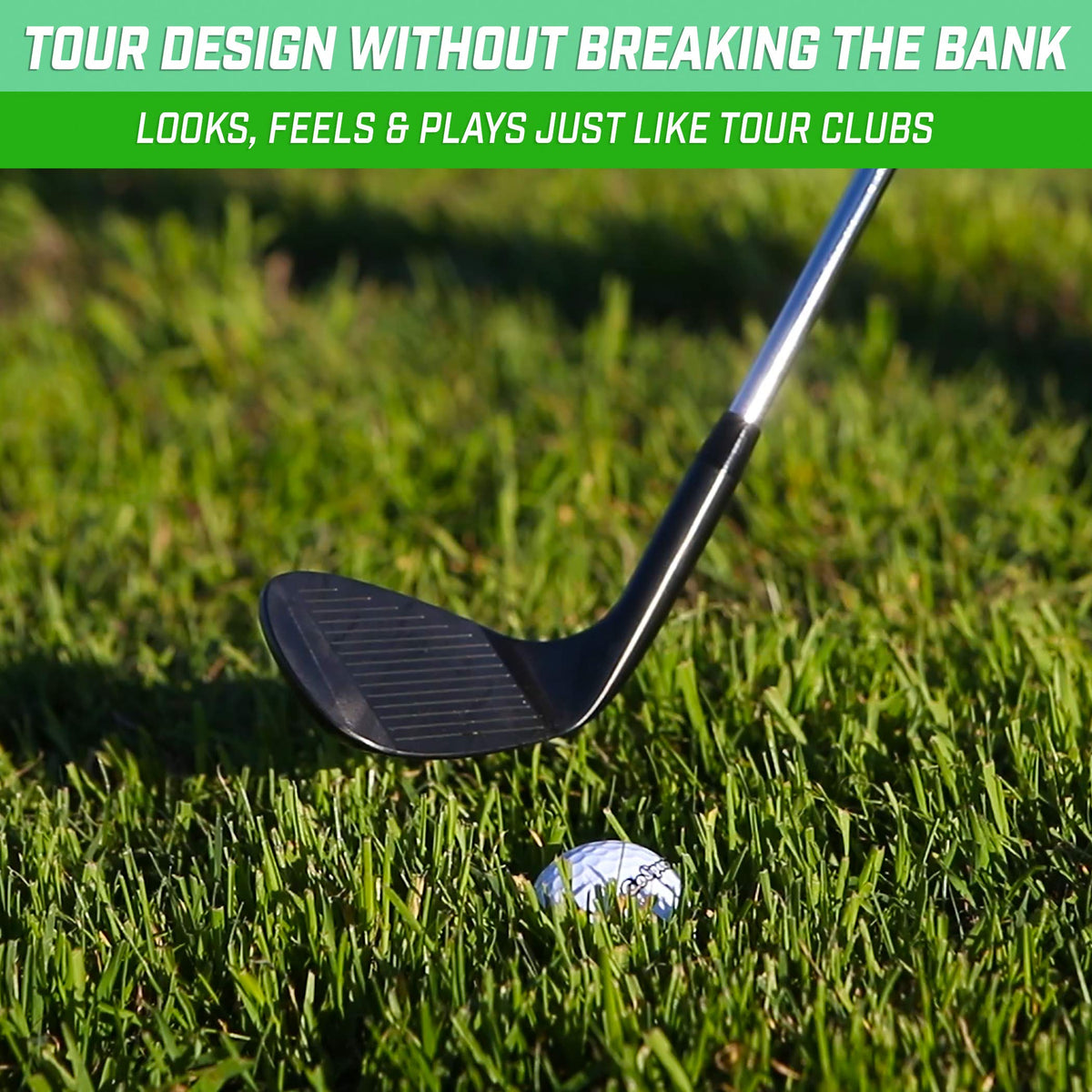 GoSports wedge ideal for greenside spin and bunker shots.
