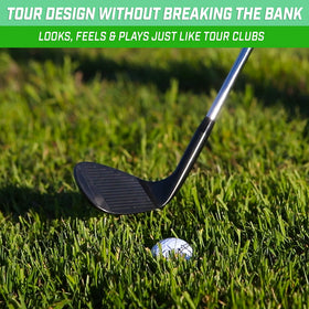 GoSports wedge ideal for greenside spin and bunker shots.