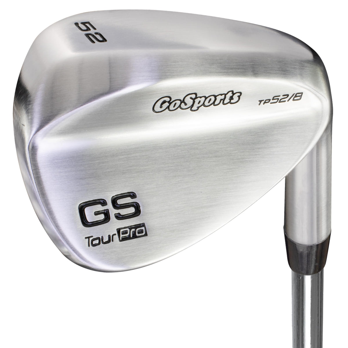 GoSports Tour Pro Wedge 52° face milled for spin control on fairways and greens.