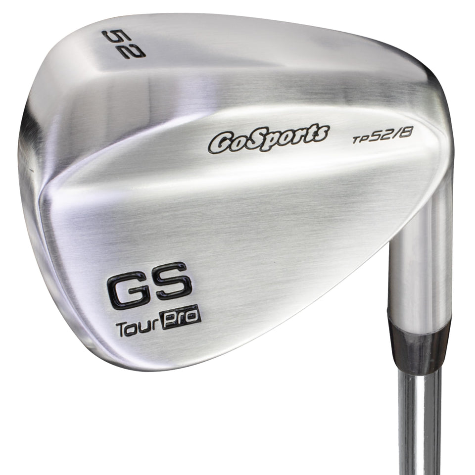GoSports Tour Pro Wedge 52° face milled for spin control on fairways and greens.