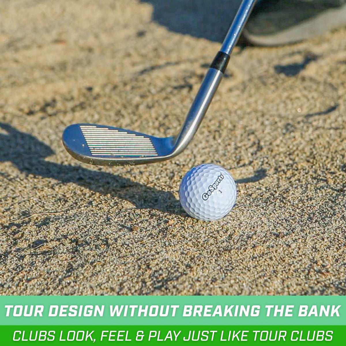 GoSports Tour Pro 56° Sand Wedge black finish for bunker escapes and control