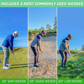 GoSports Tour Pro 60° Lob Wedge satin finish for high soft landings on greens