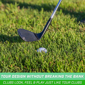 GoSports Tour Pro brushed finish wedge shown for premium look and durability