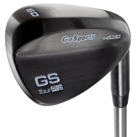 GoSports Tour Pro 60 Lob Wedge in black finish, right-handed, premium tour look.