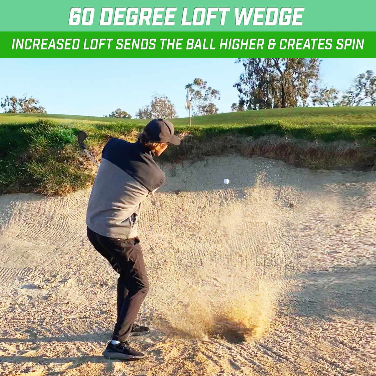 GoSports Tour Pro Wedge with black satin finish for a bold bag look.