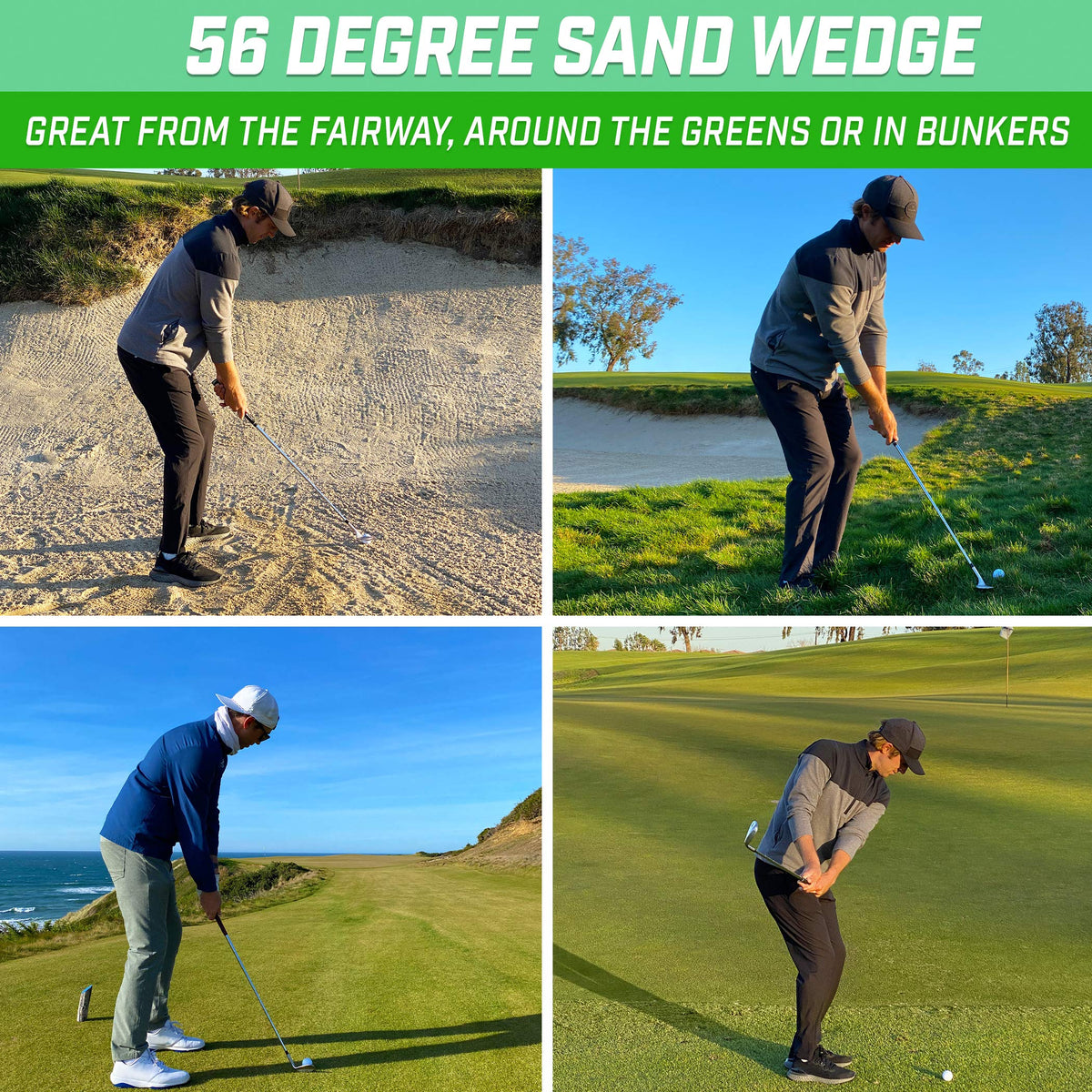 GoSports Tour Pro wedge demonstrated around greens for precise short game control