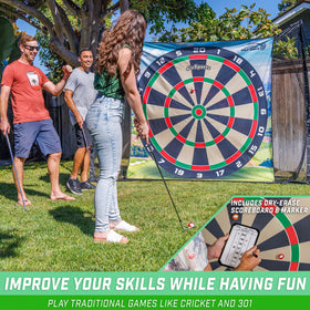 GoSports universal-mounting-system supports walls, fences, or nets for versatile play.