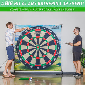 GoSports wall-mounting-grommets enable easy hanging indoors or outdoors.