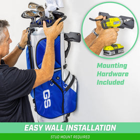 GoSports space-saving design fits home, garage, or shop storage.