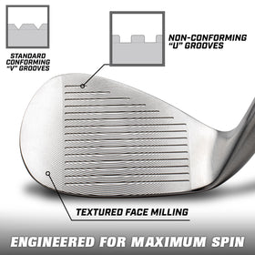 GoSports wedges on green—visual for greenside spin and approach versatility.