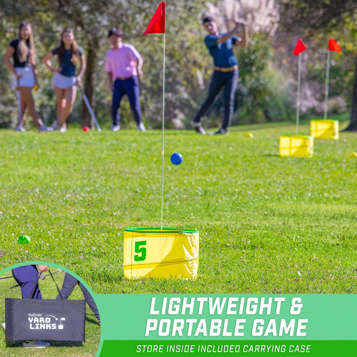 GoSports Yard Links carry case—take the casual course anywhere.