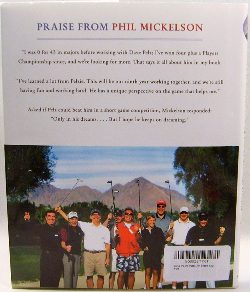 Dave Pelz Putting Games interior pages show drills and color photos for learning