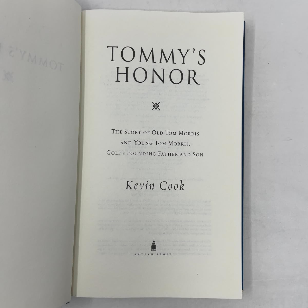 Gotham Books Tommy's Honor author photo adds authenticity for fans of golf storytelling.