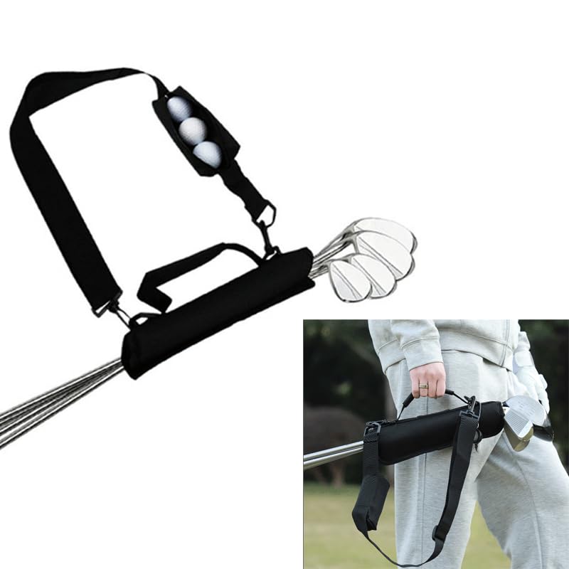 Govllfoz mini golf bag with ball pocket for quick access.