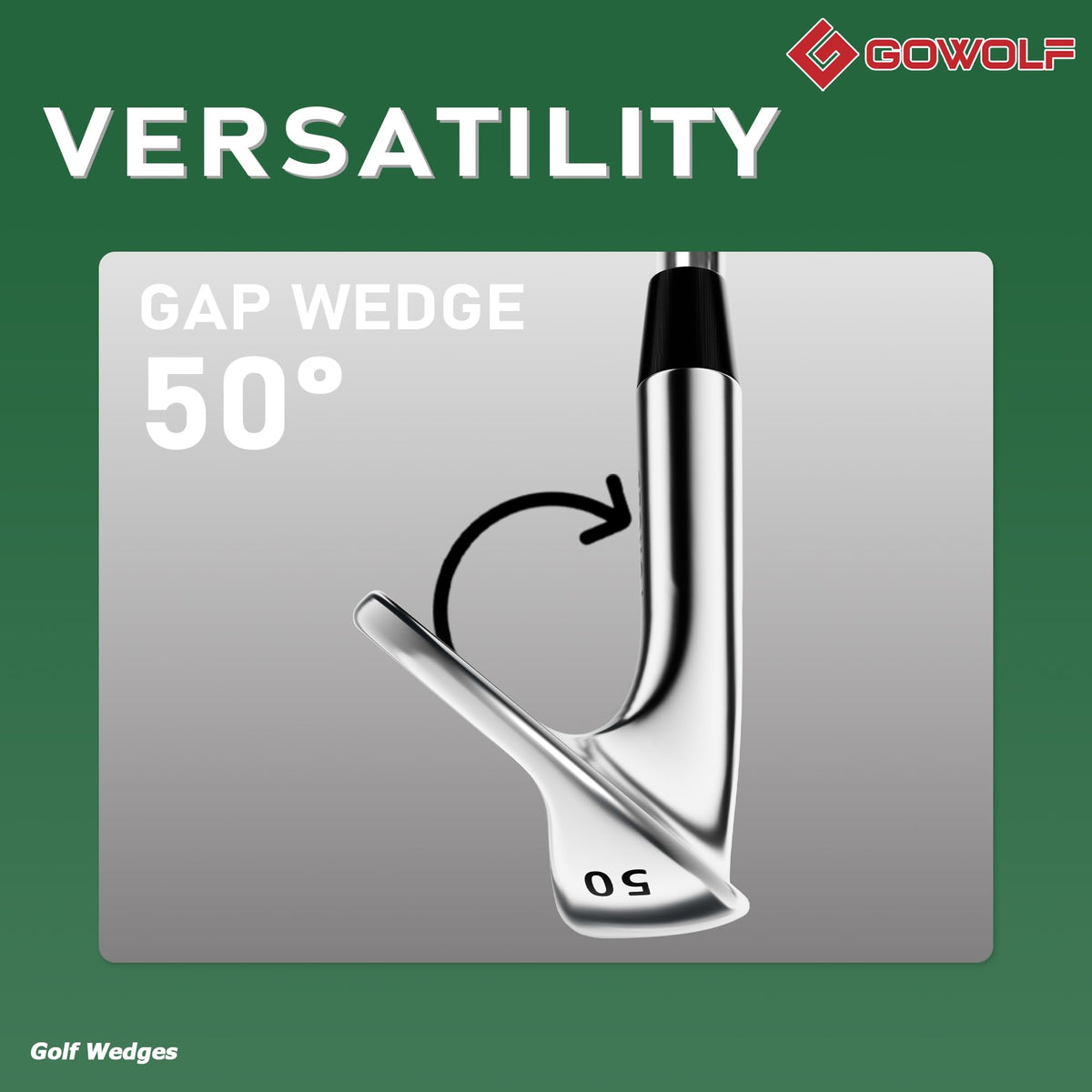 Gowolf 50 degree wedge pitch shot spin test shows versatile control