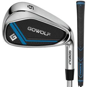 Gowolf 6 iron right-hand front view showing forgiving face for straighter shots.