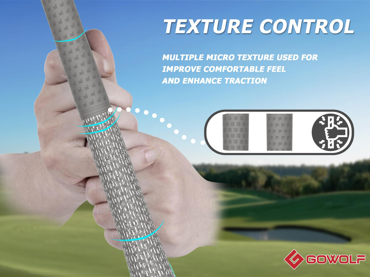 Gowolf cross-corded grip during installation on a shaft for easy setup.