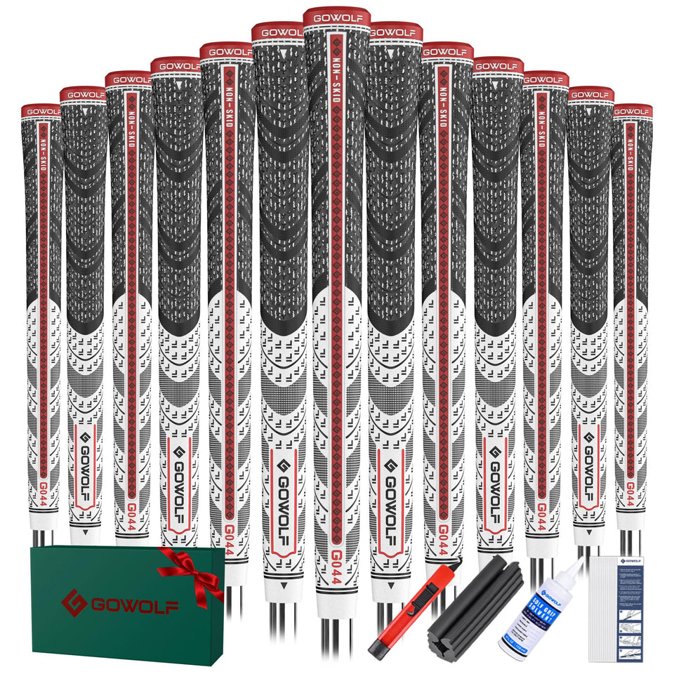 Gowolf Cross Corded Golf Grips front view showing balanced weight and control