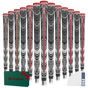 Gowolf cross corded golf grips front view enhance control and secure feel