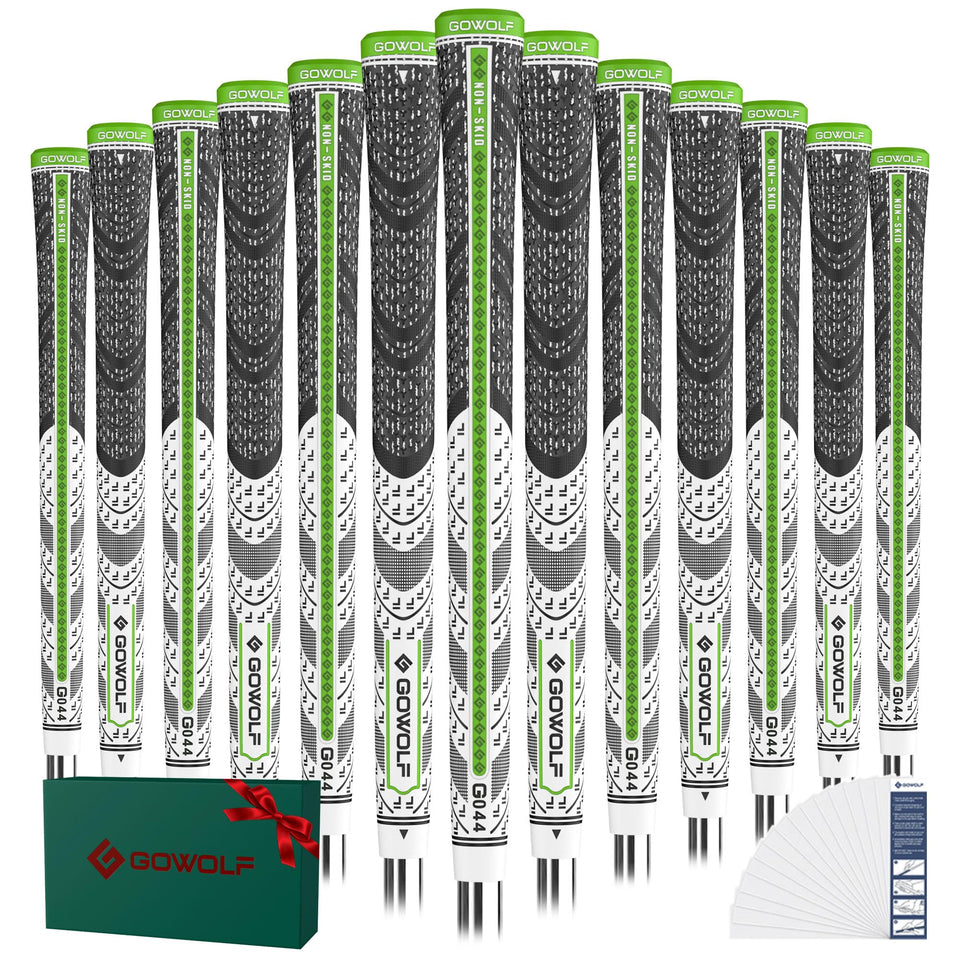 Gowolf cross corded rubber grips 13-pack setup with improved grip and control