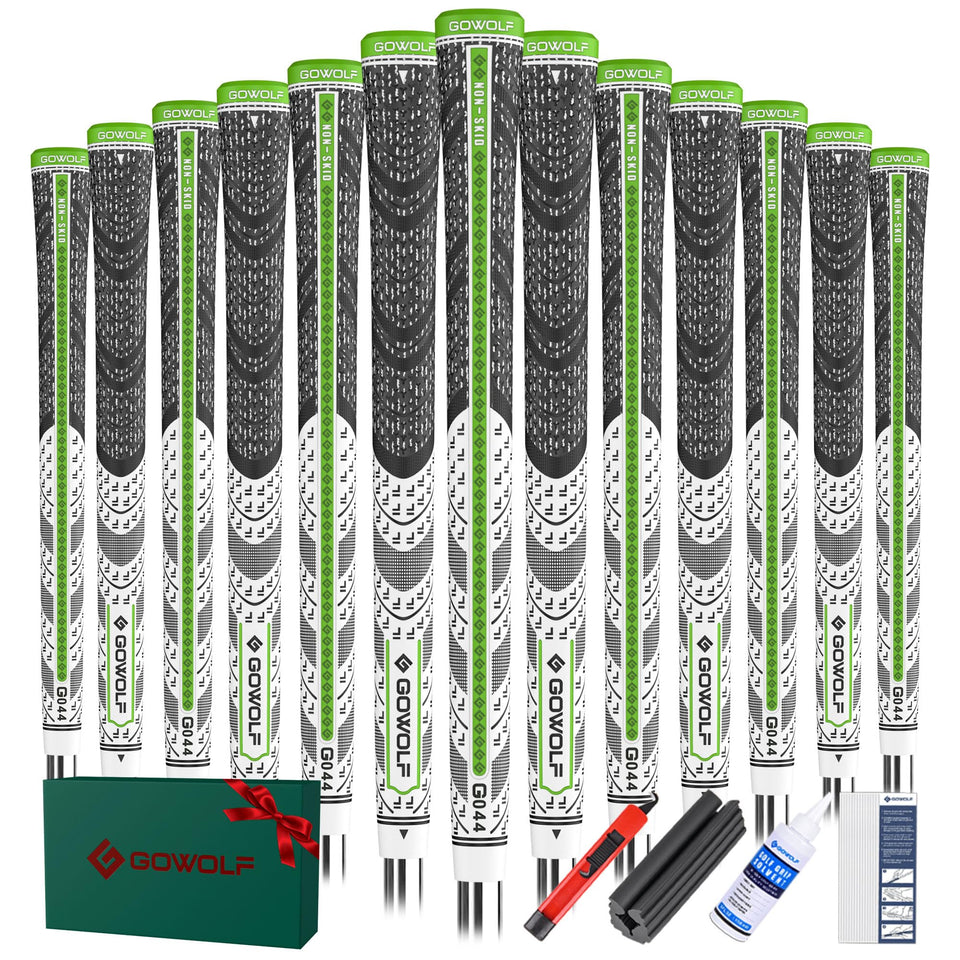 Gowolf cross corded golf grips 13-pack for consistent grip and control.
