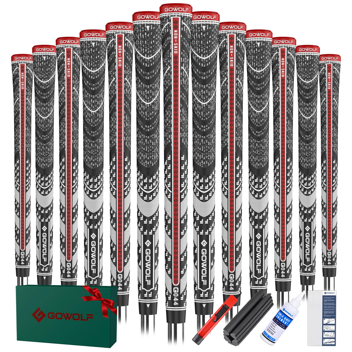 Gowolf cross corded rubber golf grips pack enhances control across rounds