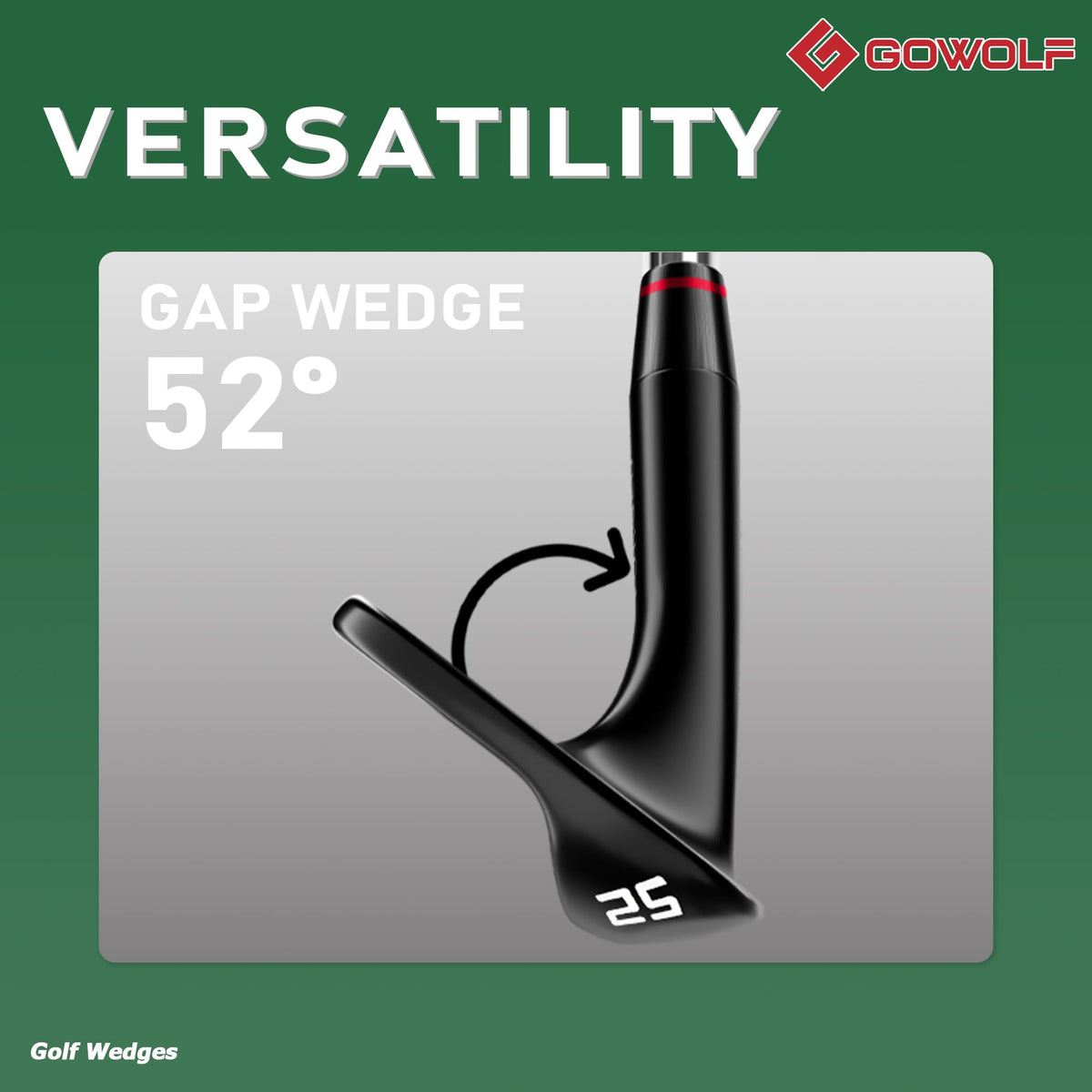 Gowolf gap-sand-lob wedge set supports varied on-course shots with forgiving performance.