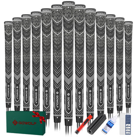 Gowolf golf grip cord-hybrid material for secure holds in all weather.