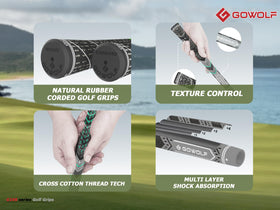 Gowolf grip cord length 10.60 inches suits most clubs for a balanced feel.