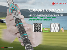Gowolf golf grip cord low taper design reduces hand tension for smoother control.