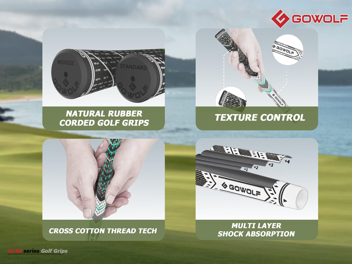 Gowolf grip length of 10.60 inches aids proper hand placement.