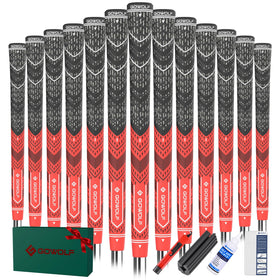 Gowolf cord rubber golf grip front view for a confident, stable swing.