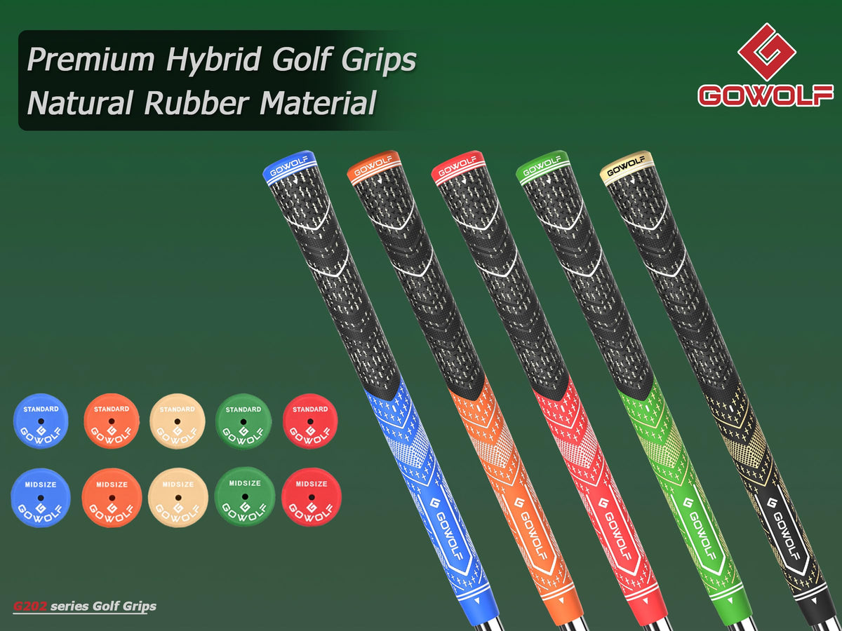 Gowolf cord rubber grip close-up with brushed cotton thread for reliable moisture-wicking grip.