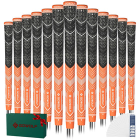 Gowolf golf grips with cord rubber hybrid material for strong grip