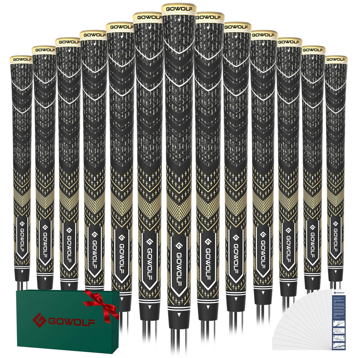 Gowolf golf grips cord-rubber multi-compound for a secure hold in all conditions