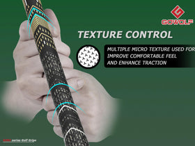 Gowolf grip texture close-up showing micro-texture for added traction.