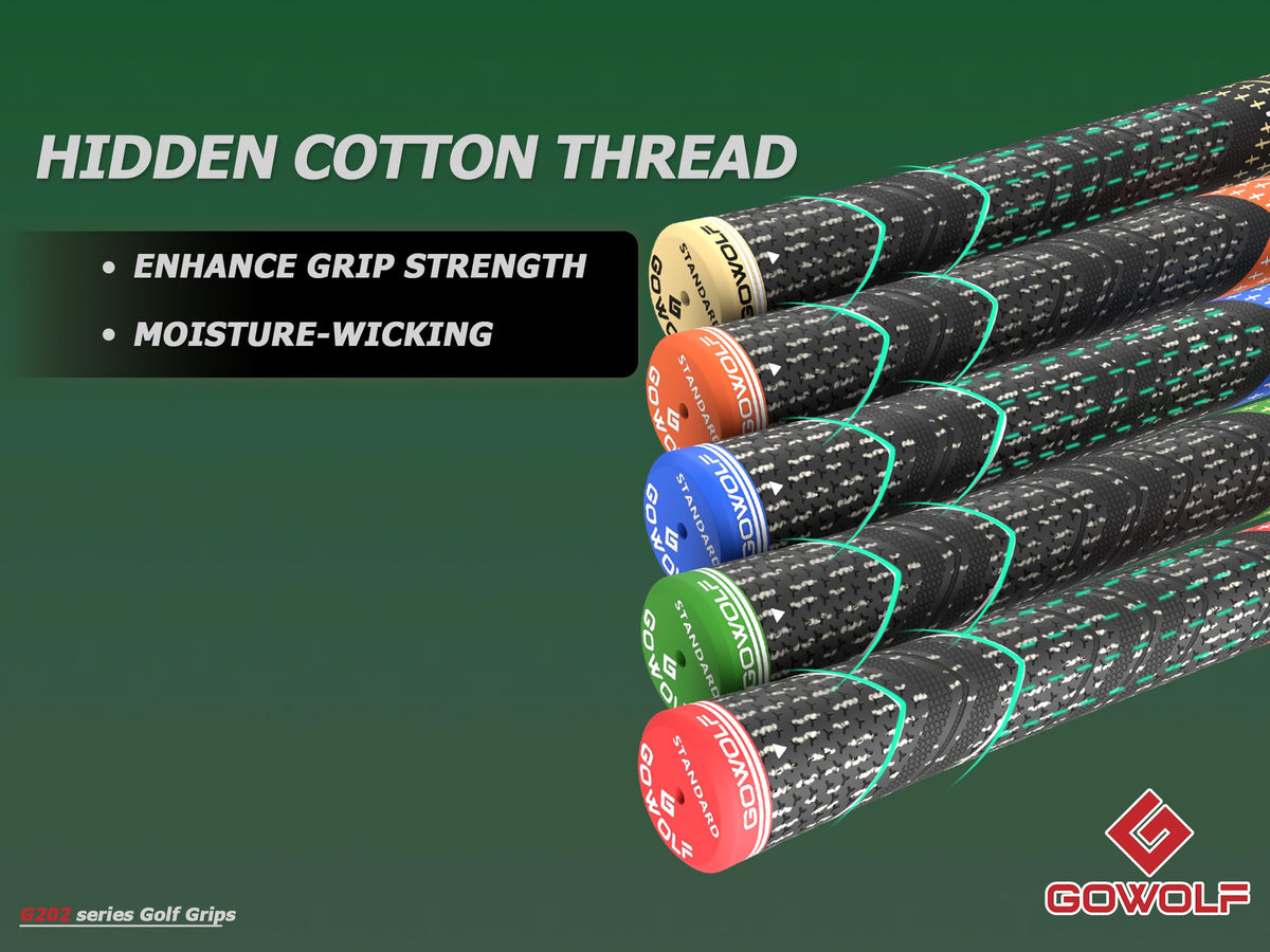 Gowolf low taper design reduces grip tension for smoother swings.