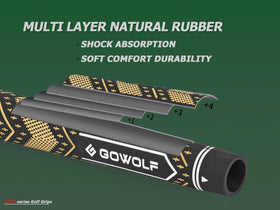 Gowolf low taper design reduces grip tension for smoother, more controlled swings