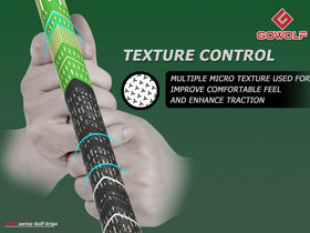 Gowolf soft micro-texture surface delivers traction and comfort during swings.