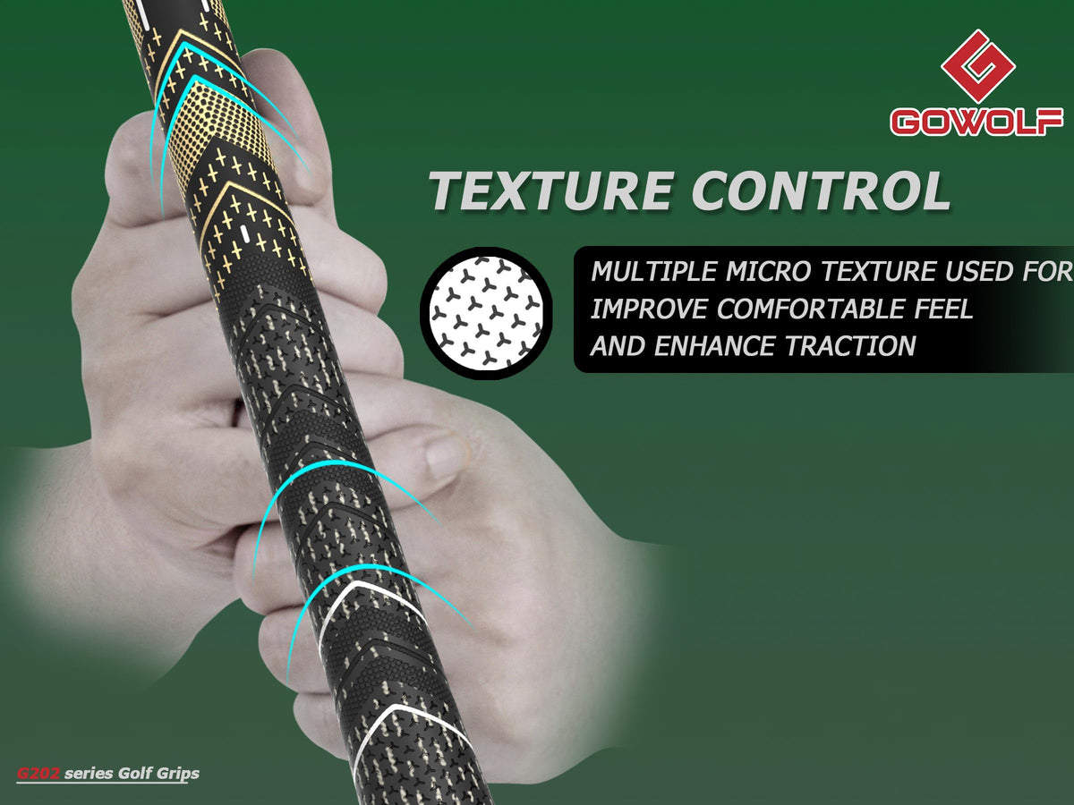 Gowolf soft micro-texture grip delivers steady traction during swing