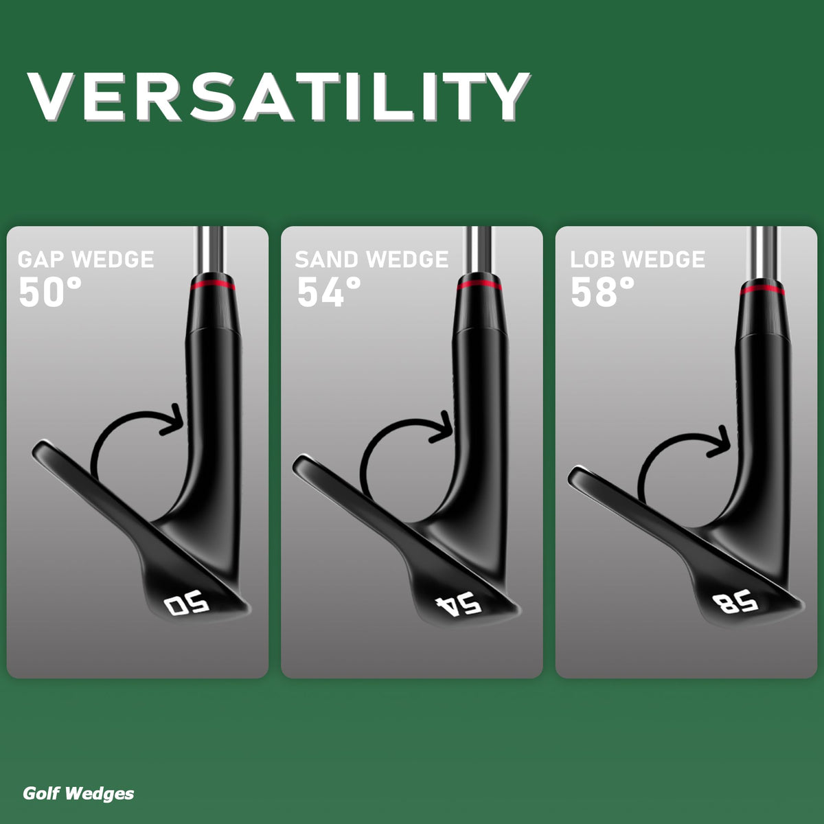Gowolf forged wedge set with micro-milled faces for feel.