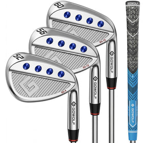 Gowolf wedge with full-face grooves for consistent spin from any lie.