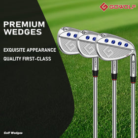 Gowolf 56-degree wedge showcases forged micro-milled face for precise distance control.