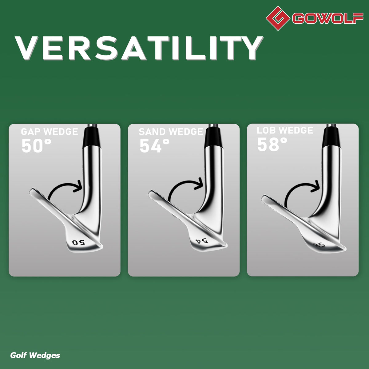 Gowolf wedges multi-loft sets for versatile short-game options