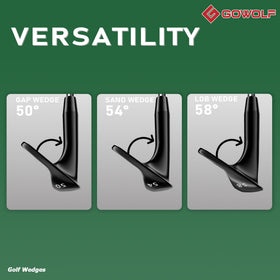 Gowolf multi-loft wedge sets provide versatility for all shots.