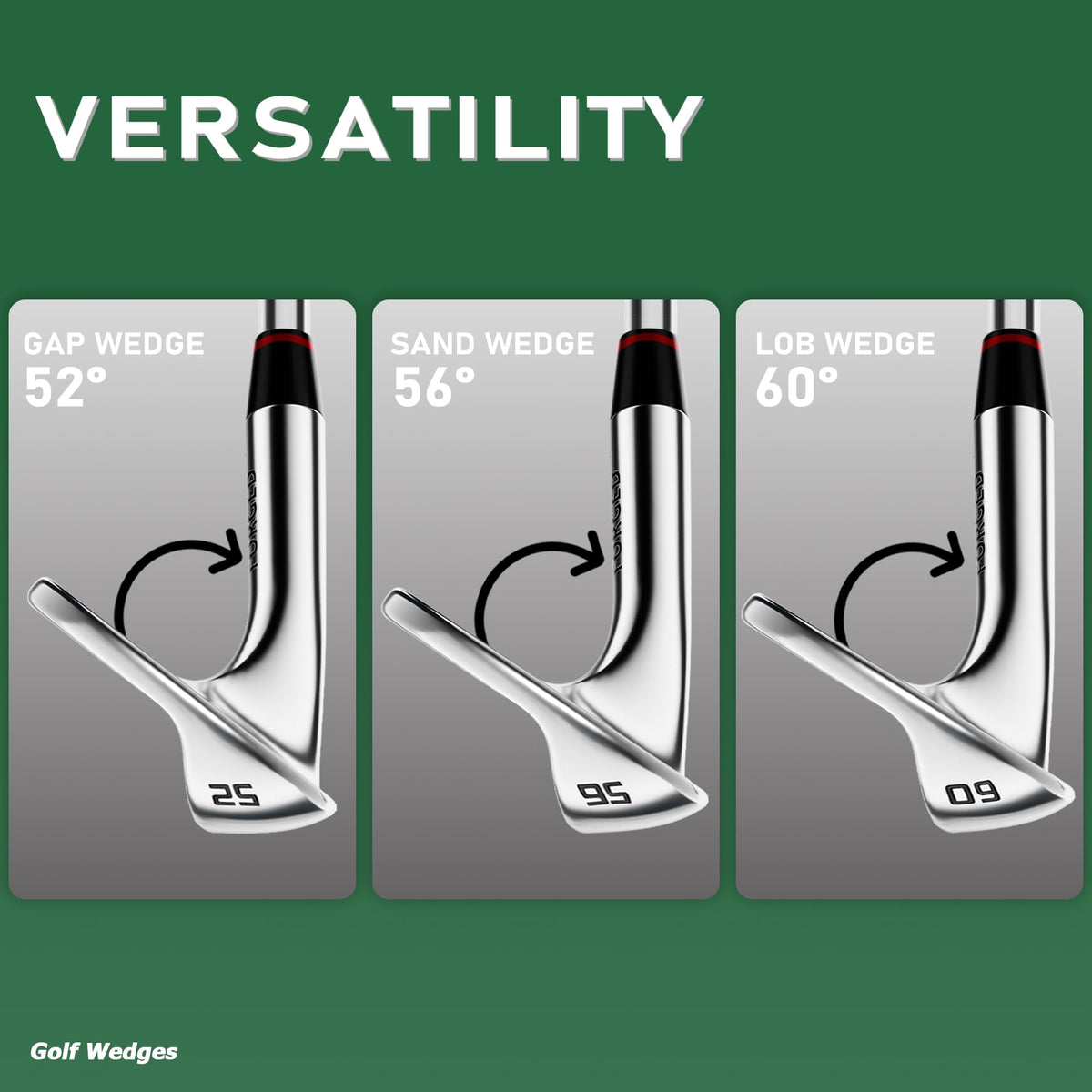 Gowolf sand and gap wedge design supports steady bunker escapes.