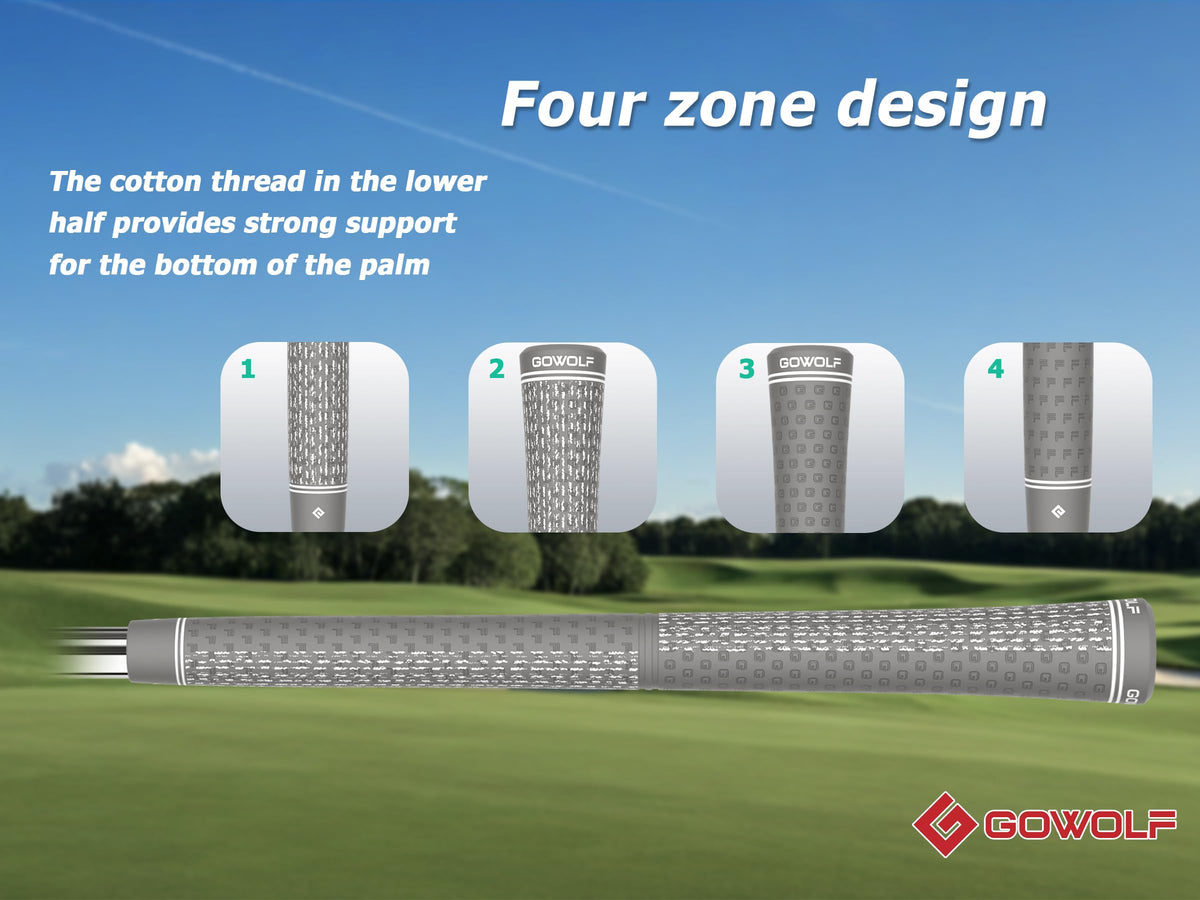 Gowolf complete grip kit with color options for drivers, irons, and wedges.