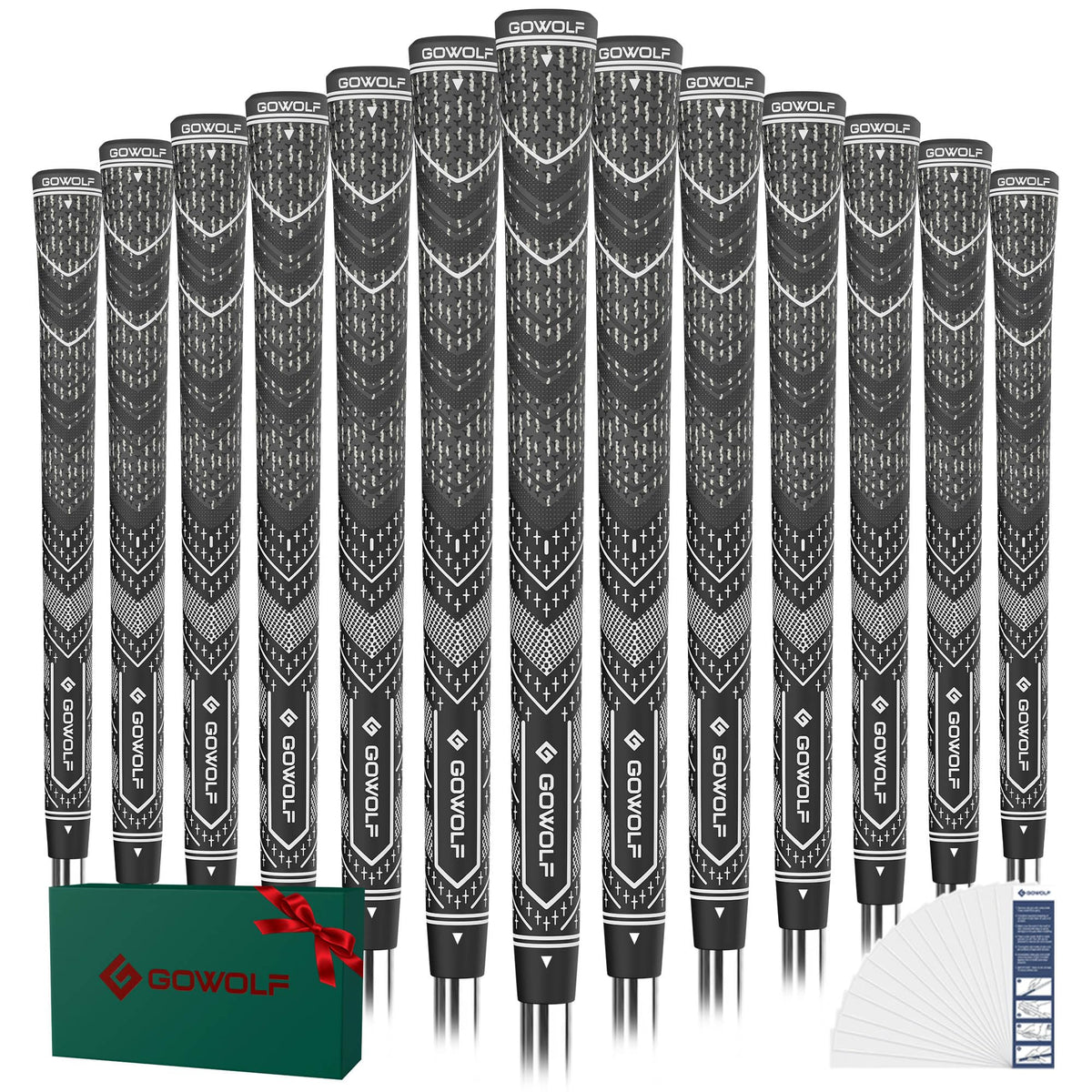 Gowolf hybrid golf grip cord rubber for driver and irons enhances control